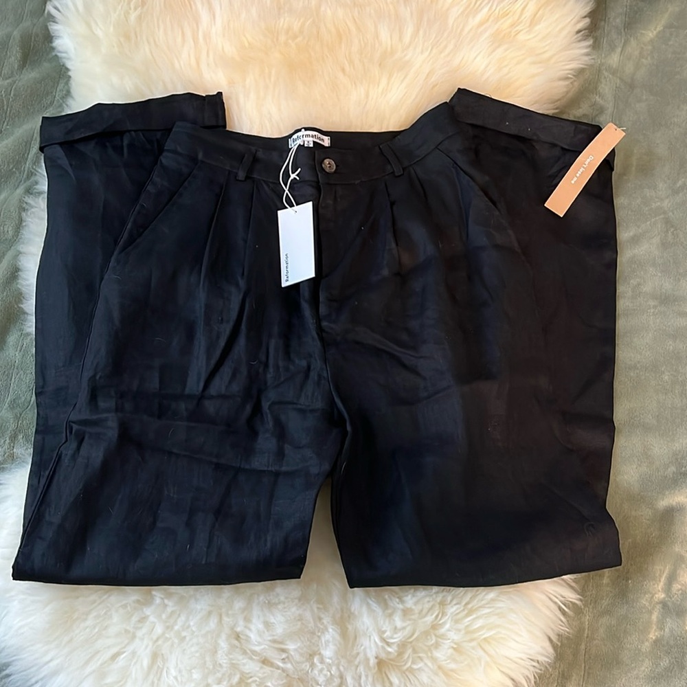 NWT Reformation Linen Mason Pants Size 6 NWT - Picture 4 of 8